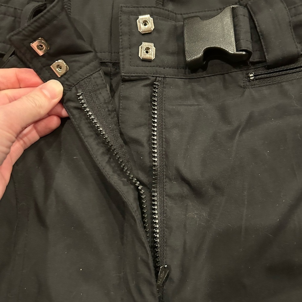 Vintage Obermeyer Skiwear Insulated Pants Black Women's Size 12 Stirrup Snow - Picture 7 of 9